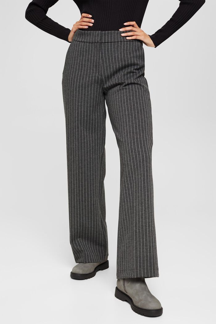 Made of recycled material: PINSTRIPE mix & match trousers, BLACK, detail image number 0