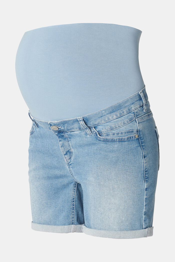 Denim shorts with over-the-bump waistband, LIGHT WASHED, detail image number 5