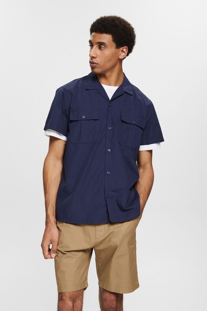 Shirt with breast pockets, NAVY, detail image number 0