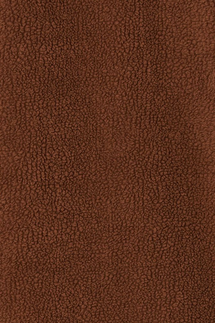 MATERNITY Teddy Fleece Fur Sweatshirt, TOFFEE BROWN, detail image number 3