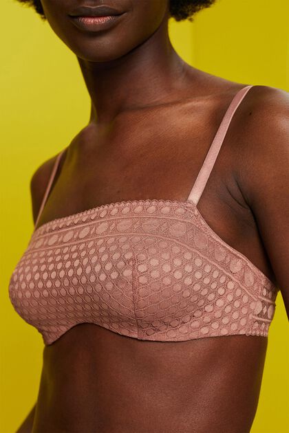 Recycled: underwire bra with lace