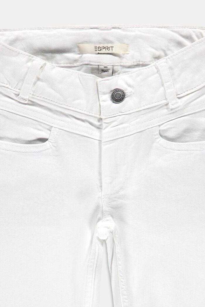 Capris jeans with an adjustable waistband, WHITE, detail image number 2