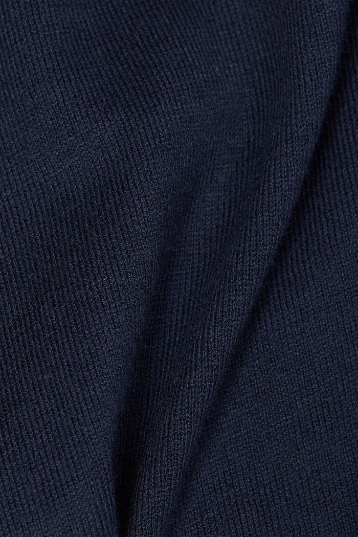 V-neck cardigan made of blended organic cotton, NAVY, detail image number 1