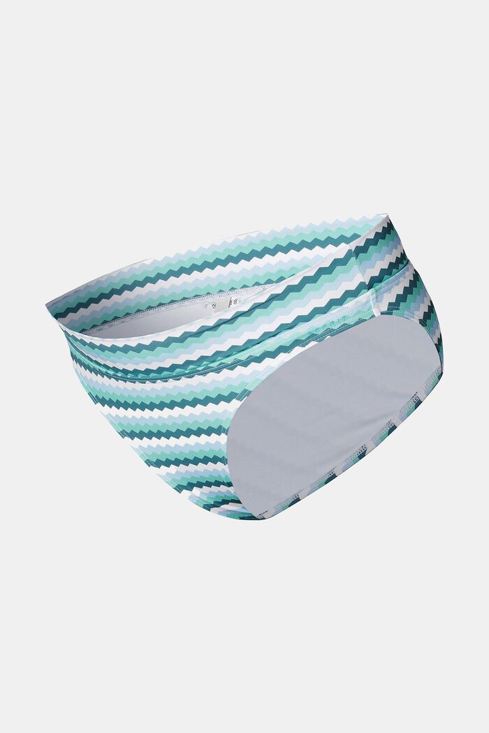 Bikini briefs with a zig-zag pattern, LIGHT BLUE, detail image number 2