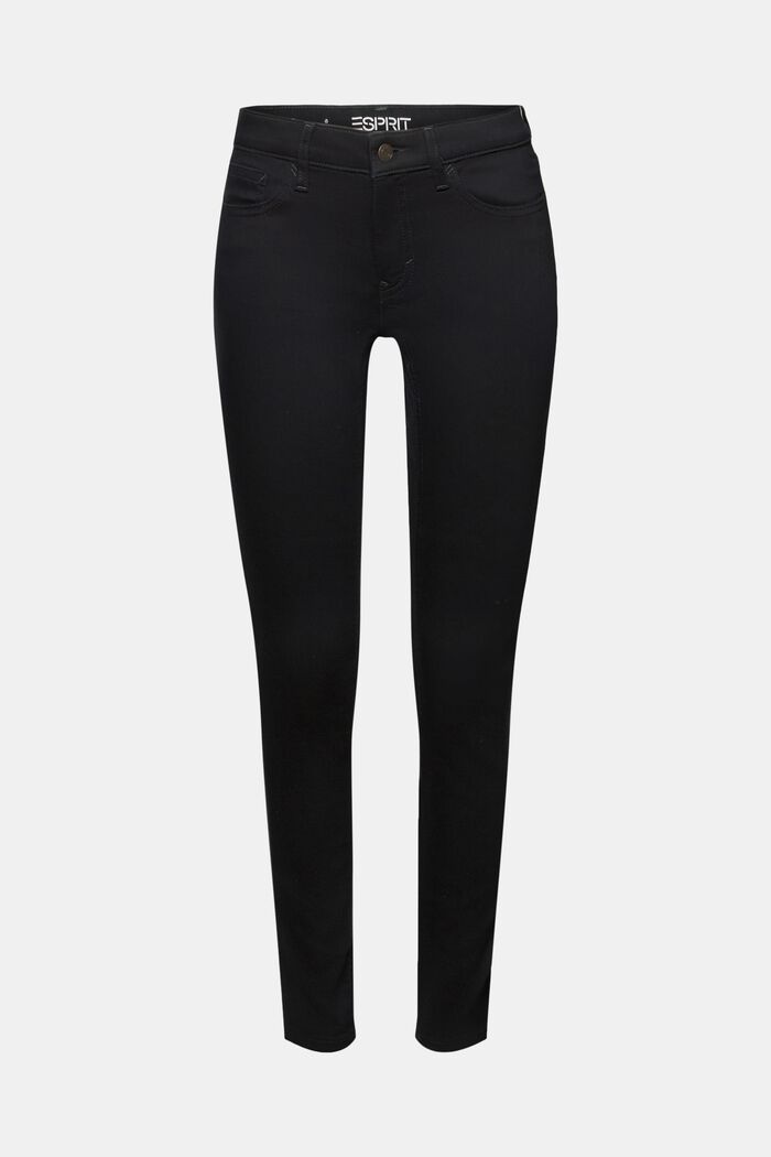 Mid-Rise Skinny Jeans, BLACK RINSE, detail image number 6