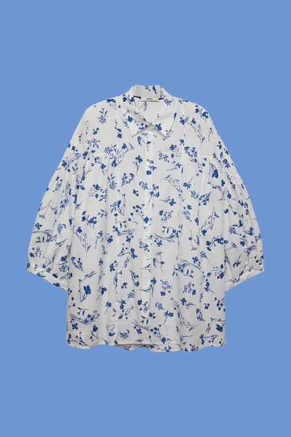 CURVY oversized shirt blouse, 100% cotton