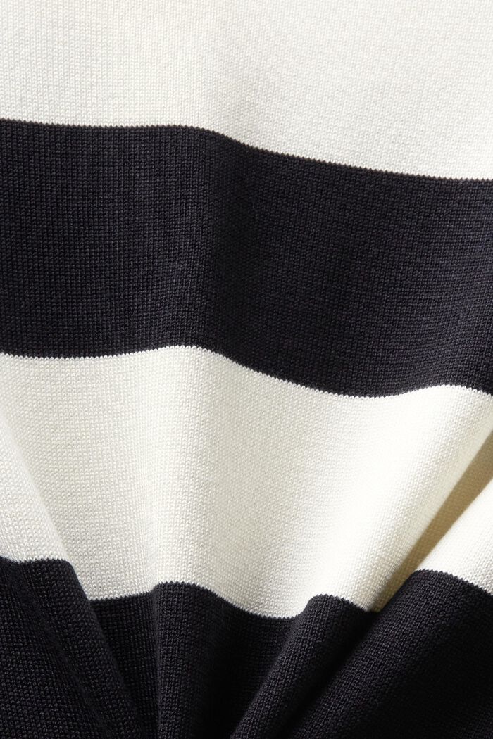 Oversized Striped Knit Dress, BLACK, detail image number 5