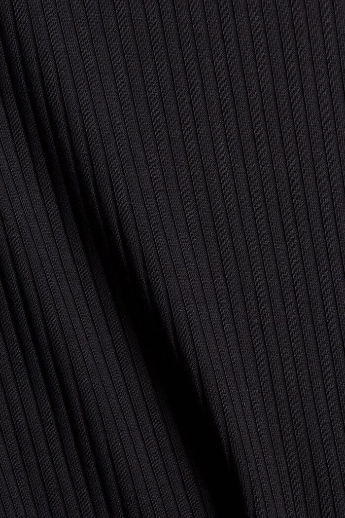 Ribbed midi dress made of organic cotton, BLACK, detail image number 5