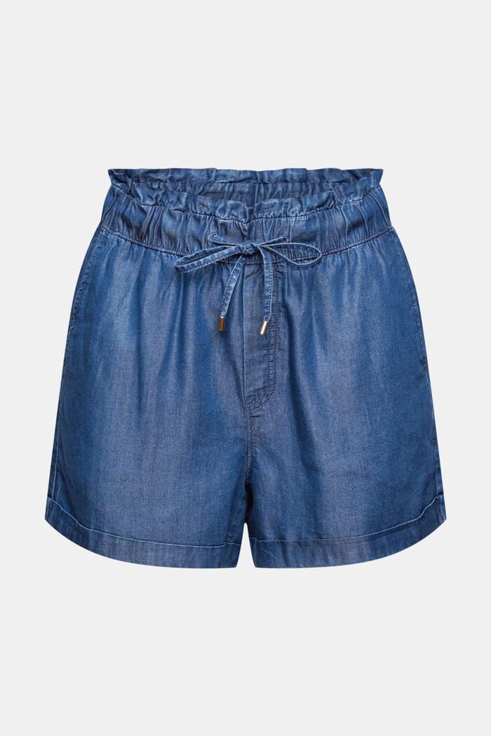 Faux denim shorts made of TENCEL™, BLUE MEDIUM WASHED, overview