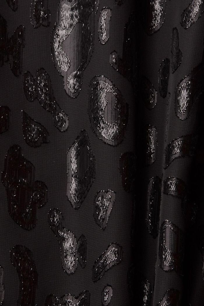 Patterned dress with glitter effect, BLACK, detail image number 4