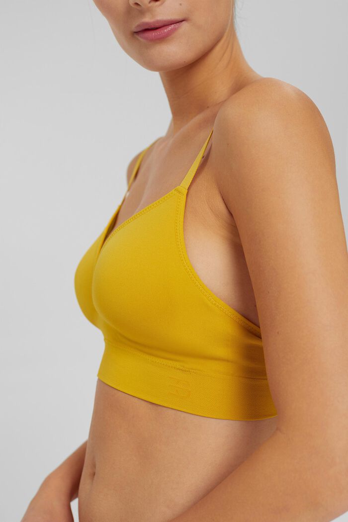 Recycled: padded soft bra, LIME YELLOW, detail image number 2