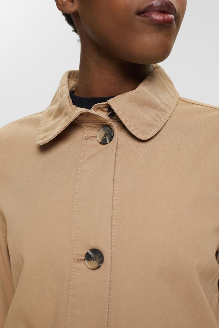 Boxy cotton jacket, TAUPE, detail image number 2