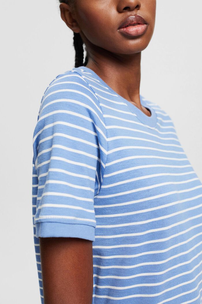 Striped T-shirt, 100% cotton, LIGHT BLUE LAVENDER, detail image number 2