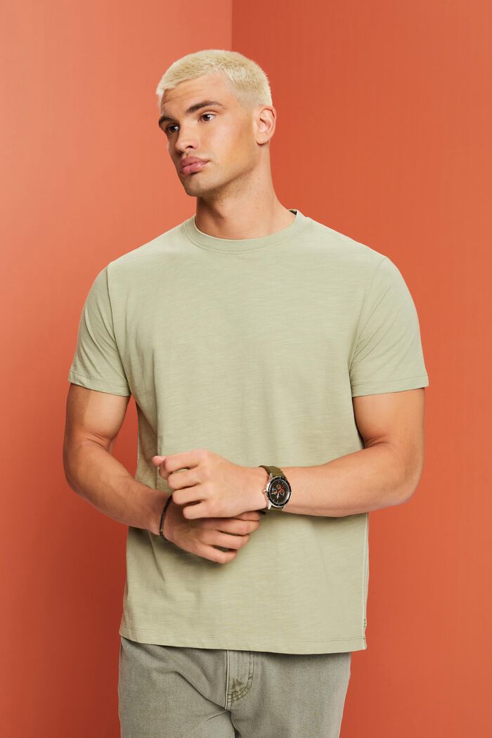Cotton Jersey T-Shirt, LIGHT GREEN, detail image number 0