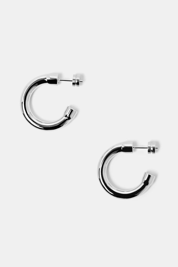 Mini Hoop Stainless Steel Earring, SILVER, detail image number 0