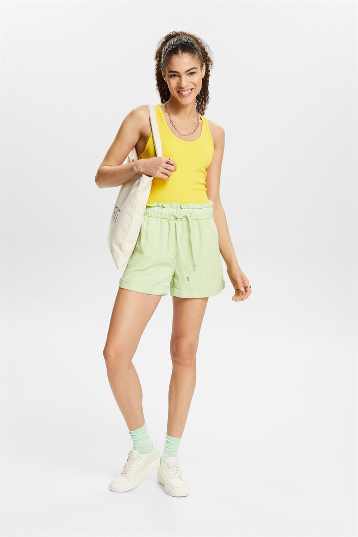 Twill Pull-On Shorts, LIGHT GREEN, detail image number 1