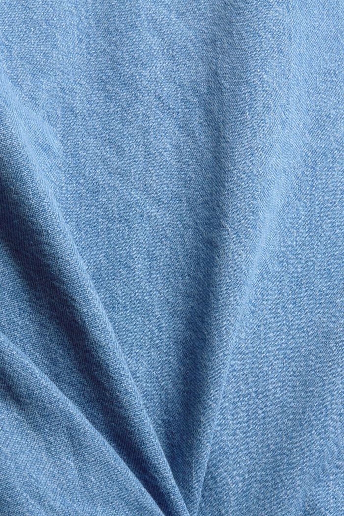 Denim blouse, BLUE MEDIUM WASHED, detail image number 4