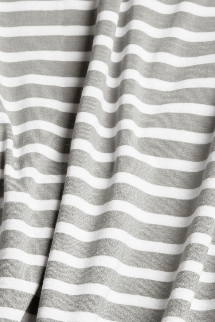 Striped jersey pyjamas made of LENZING™ ECOVERO™, LIGHT KHAKI, detail image number 5