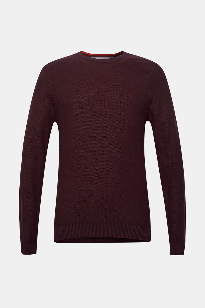 Piqué jumper, 100% cotton, BORDEAUX RED, detail image number 0