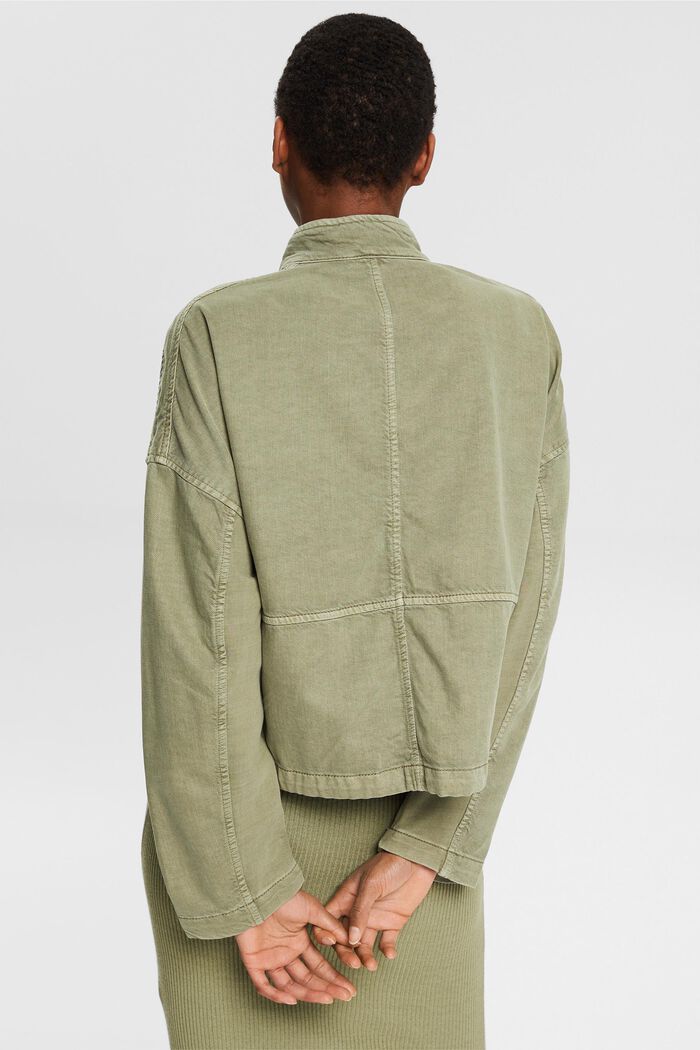 Short jacket made with TENCEL™, LIGHT KHAKI, detail image number 3