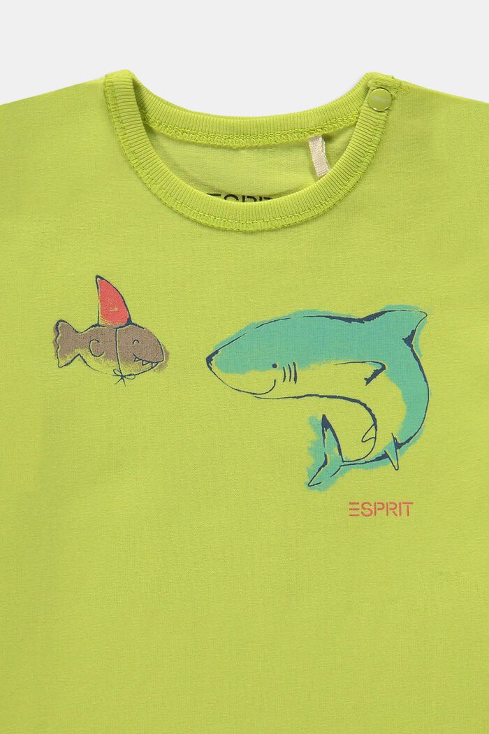 T-shirt with print, organic cotton, CITRUS GREEN, detail image number 2