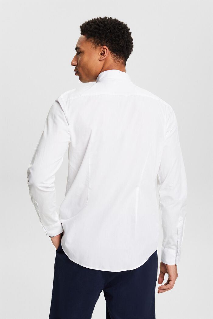 Stand-Up Collar Shirt, WHITE, detail image number 2