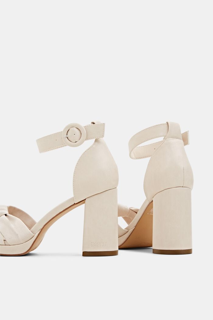 Sandal with block heel, OFF WHITE, detail image number 5