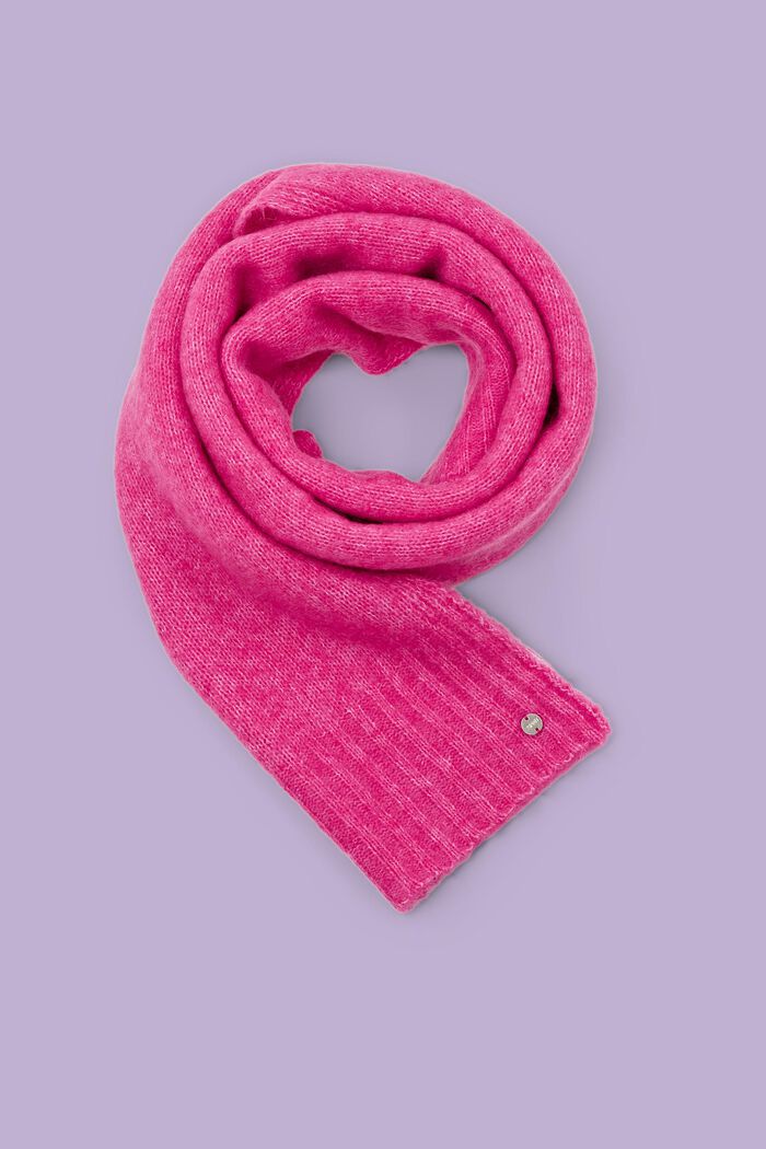 Mohair-Wool Blend Scarf, PINK FUCHSIA, detail image number 0