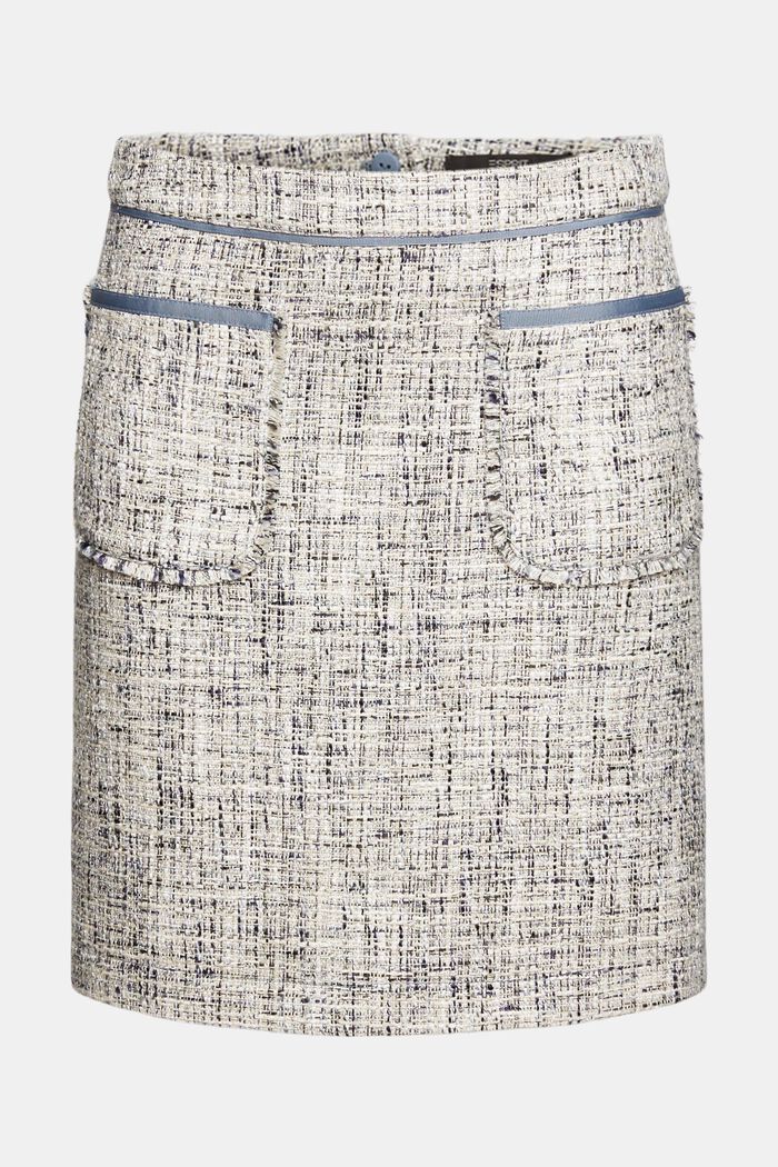 BOUCLÉ mix + match skirt, NAVY, overview