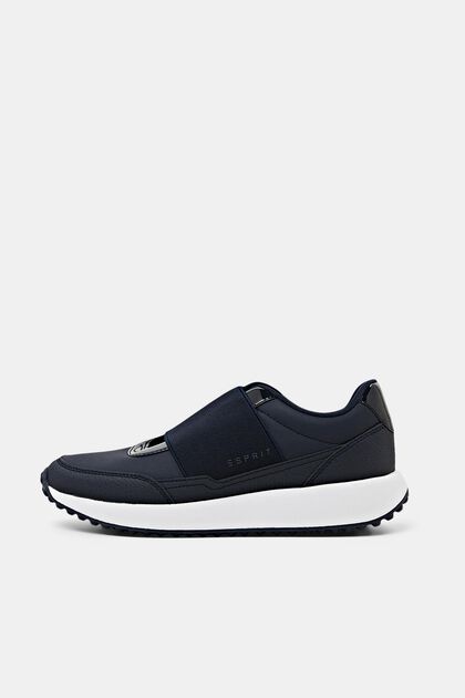 Faux Leather Slip-On Trainers