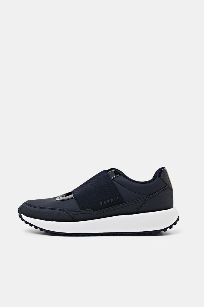 Faux Leather Slip-On Trainers, NAVY, detail image number 0