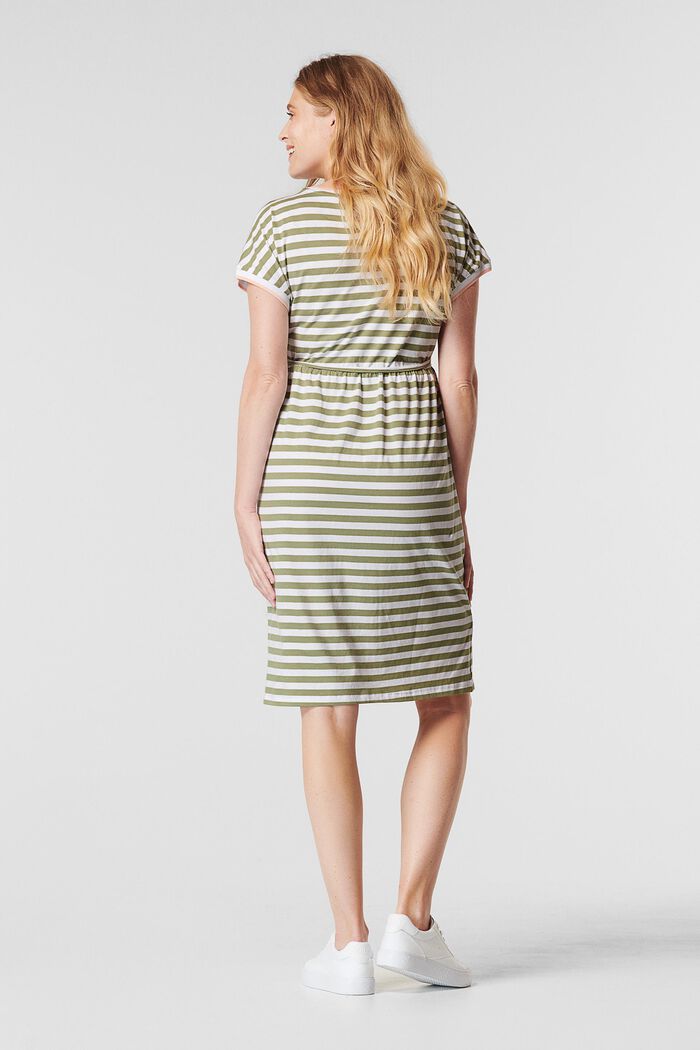 Striped jersey dress, made of organic cotton, REAL OLIVE, detail image number 1