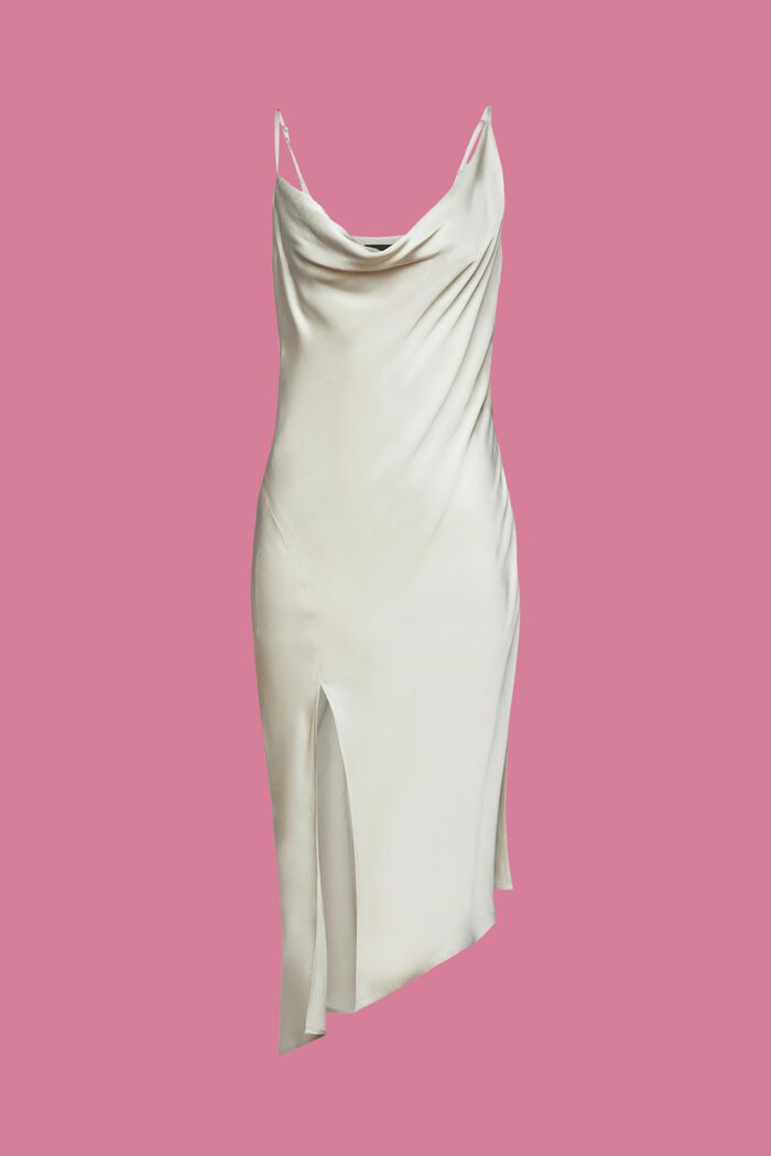 Lace midi dress, LENZING™ ECOVERO™, LIGHT GREY, detail image number 7