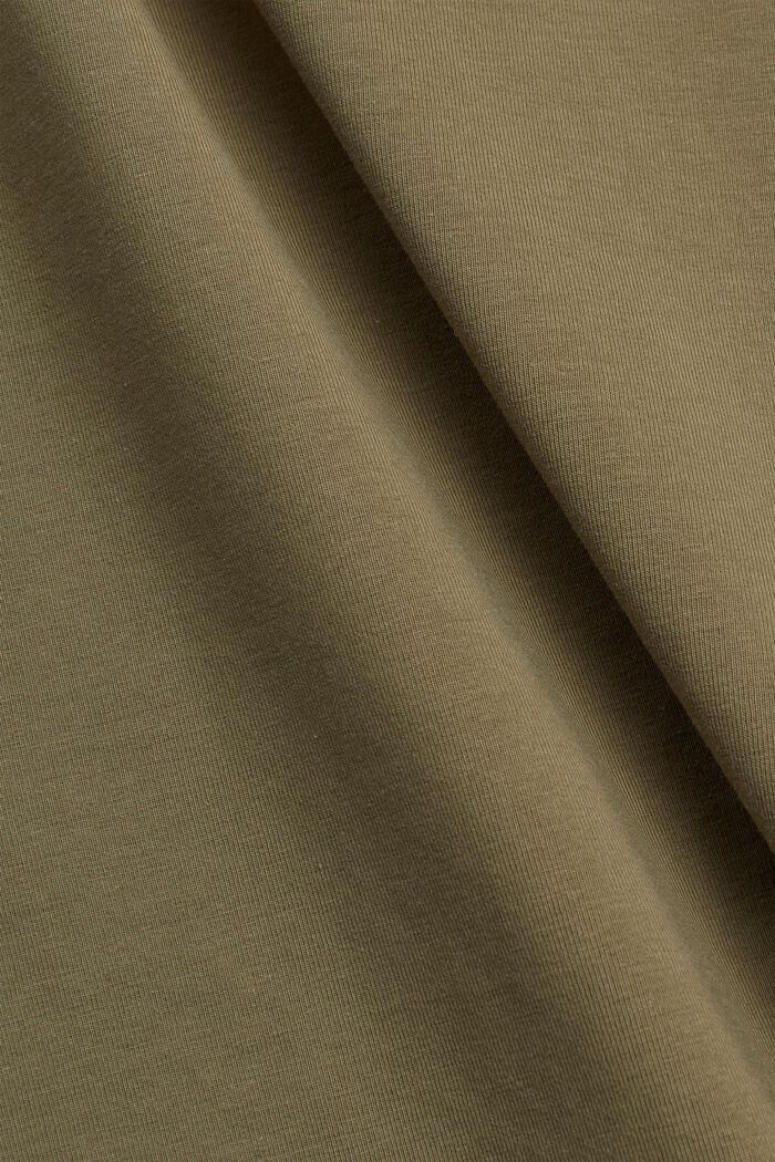 Jersey midi skirt made of organic cotton, LIGHT KHAKI, detail image number 4