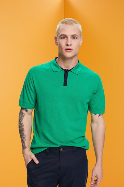 Blended TENCEL and sustainable cotton polo shirt