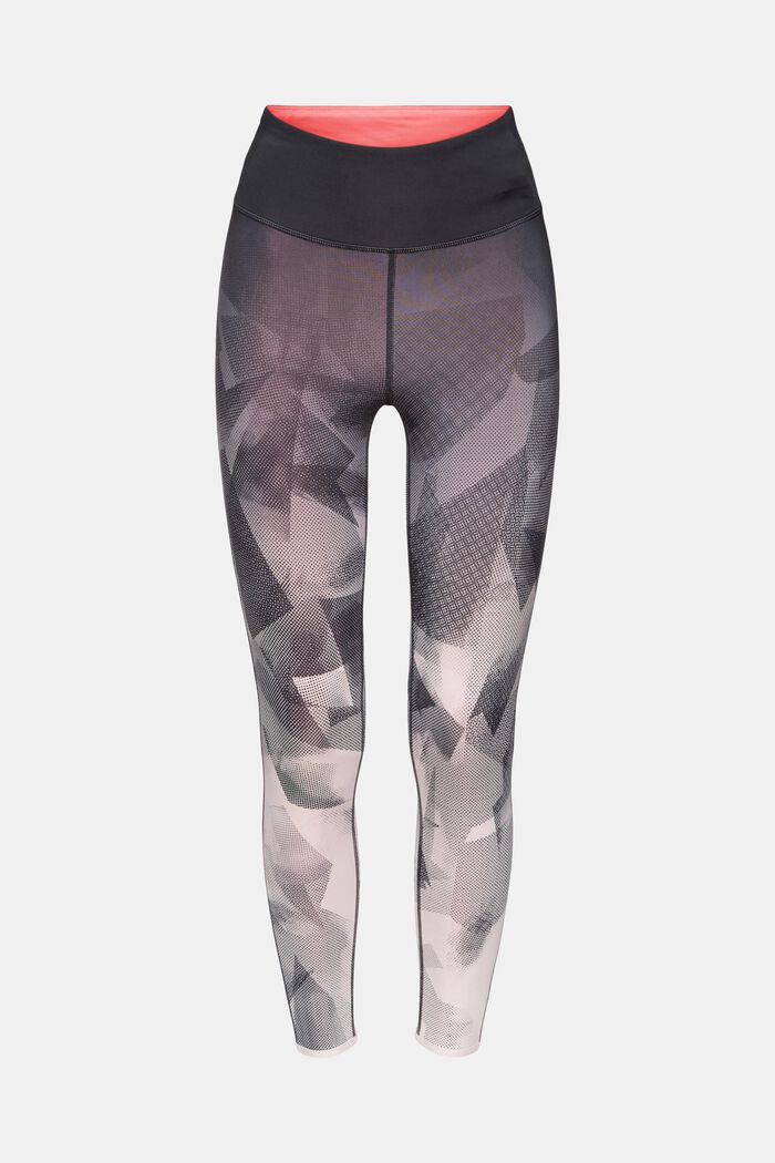 Patterned leggings with E-DRY technology, BLACK, overview