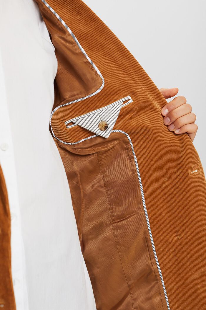 Double-Breasted Corduroy Blazer, CARAMEL, detail image number 5