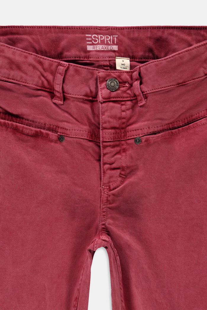 Trousers with organic cotton, DARK RED, detail image number 2