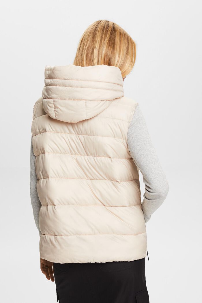 Quilted Puffer Vest, CREAM BEIGE, detail image number 3