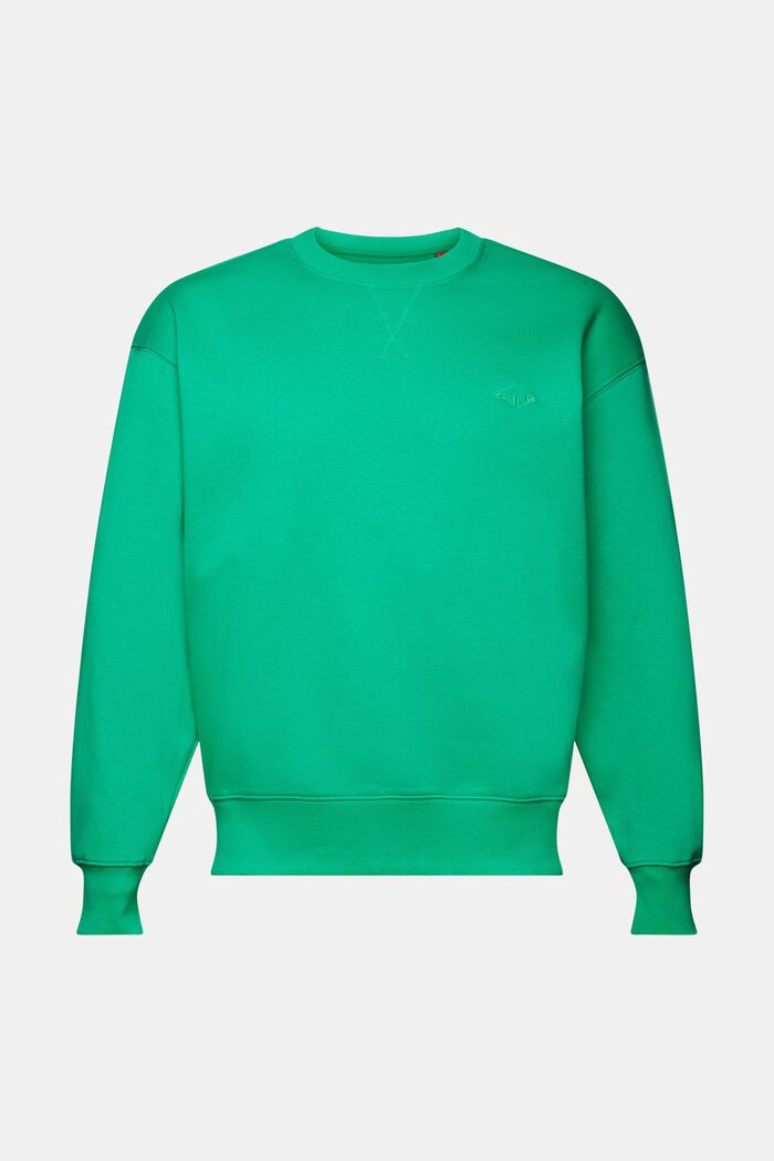 Sweatshirt with logo stitching, GREEN, detail image number 6