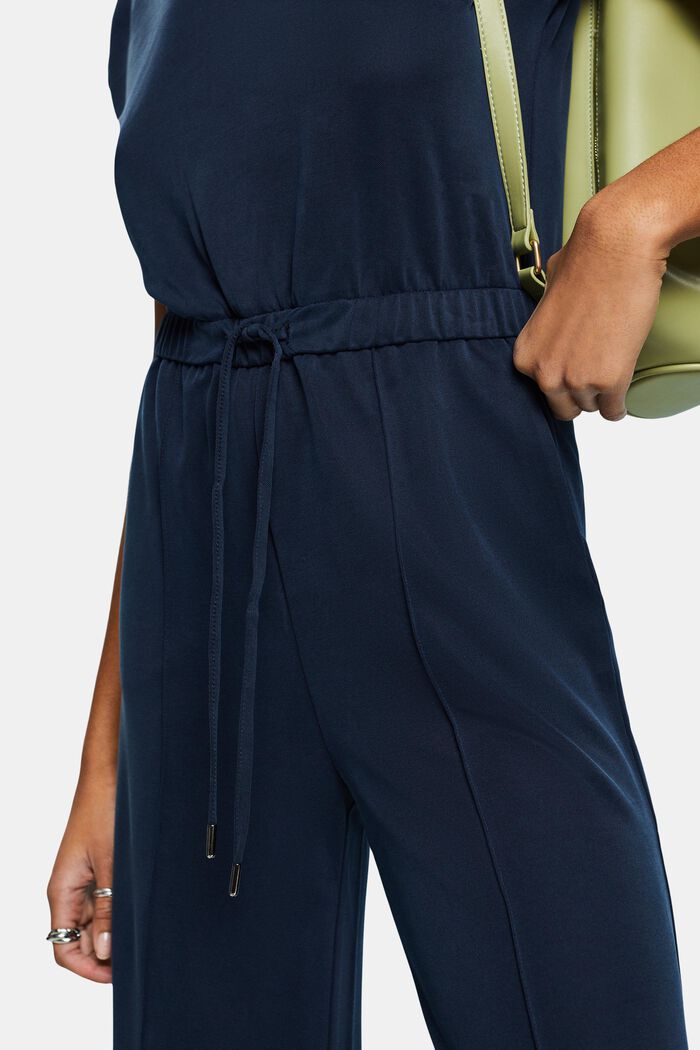 Permanent Crease Sleeveless Jumpsuit, NAVY, detail image number 1