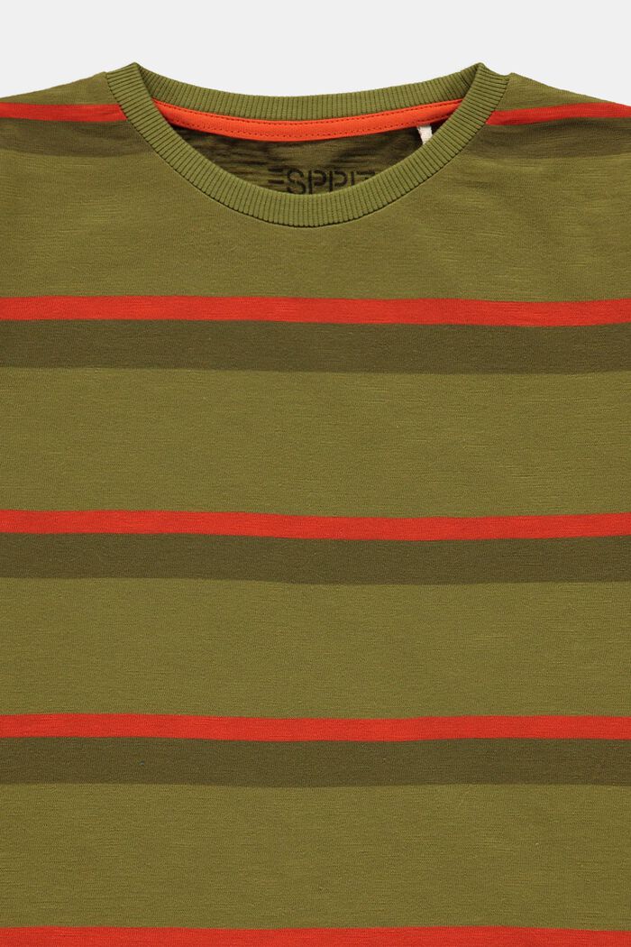 Striped T-shirt in 100% cotton, LEAF GREEN, detail image number 2