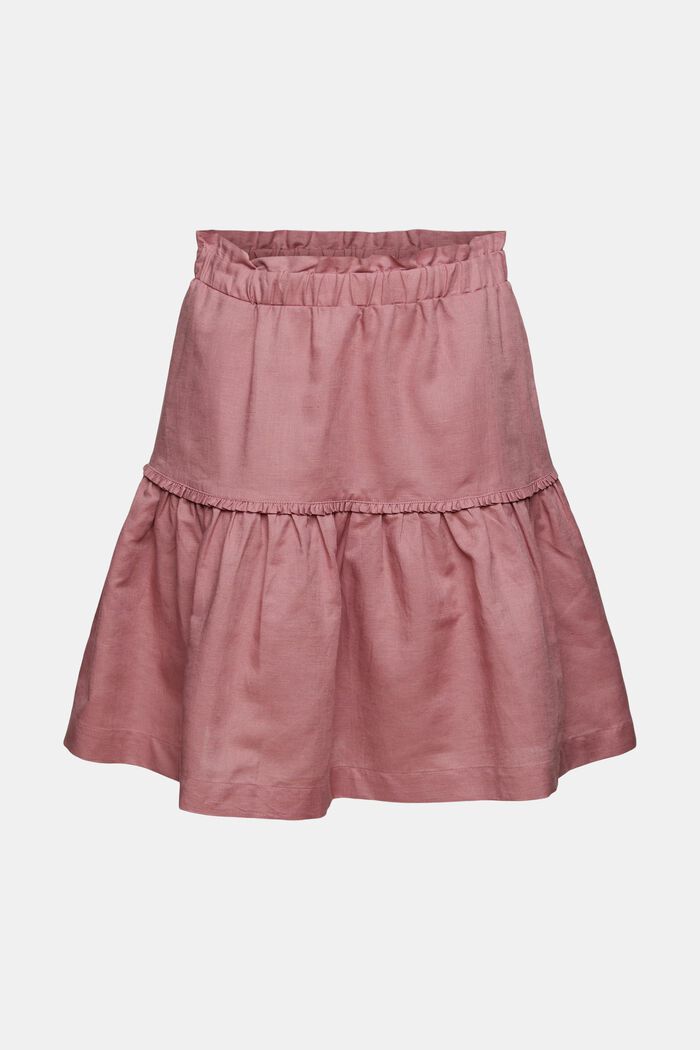 Mini skirt made of blended linen