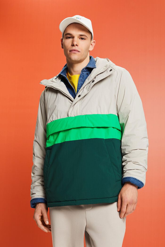 Water-Repellent Pullover Jacket, EMERALD GREEN, detail image number 0