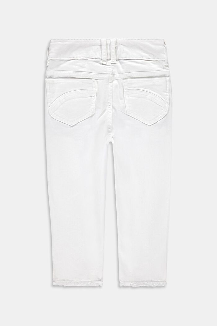 Capris jeans with an adjustable waistband, WHITE, detail image number 1