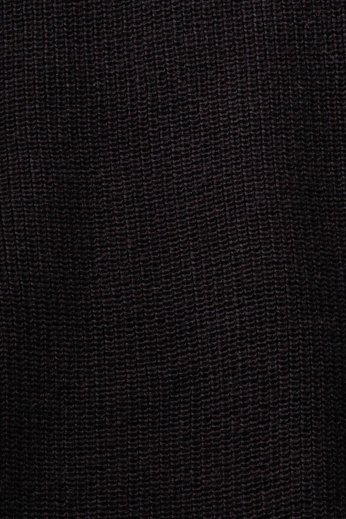 Batwing Rib-Knit Sweater, BLACK, detail image number 5