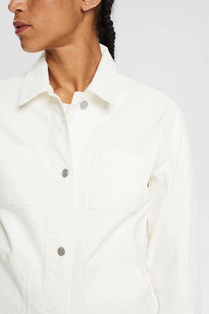Denim jacket with pockets, OFF WHITE, detail image number 2