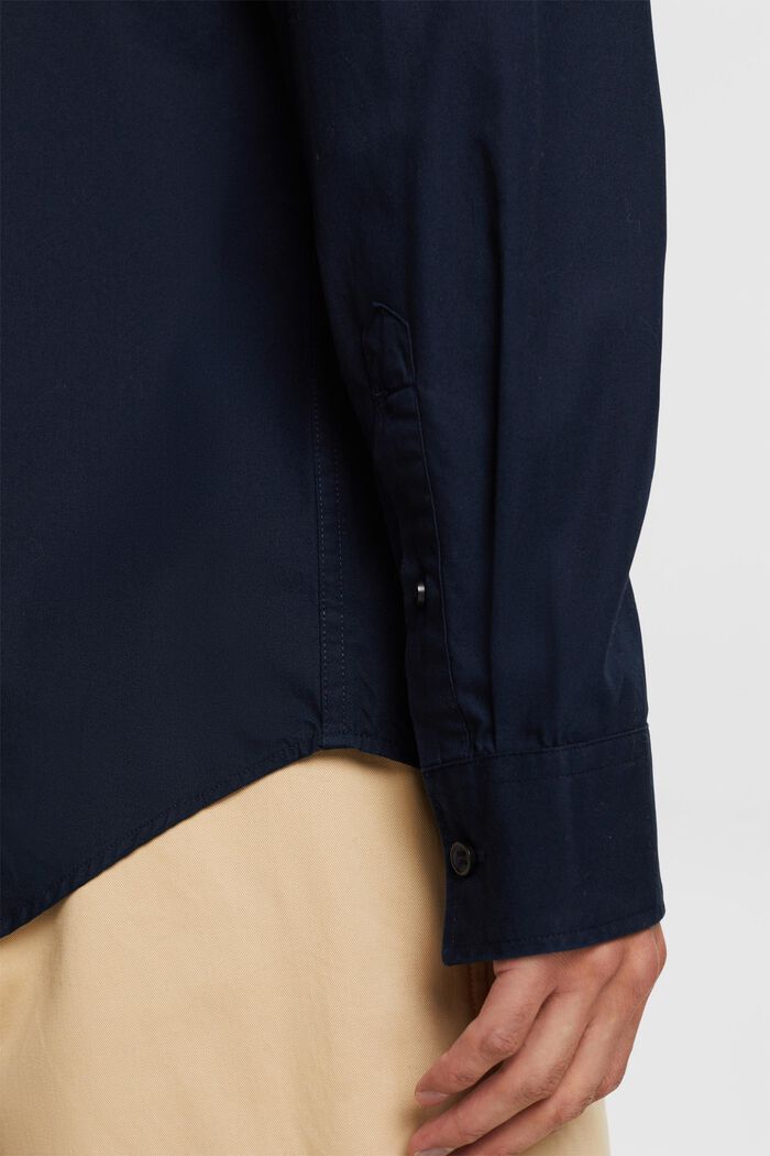 Poplin button-down shirt, 100% cotton, NAVY, detail image number 2