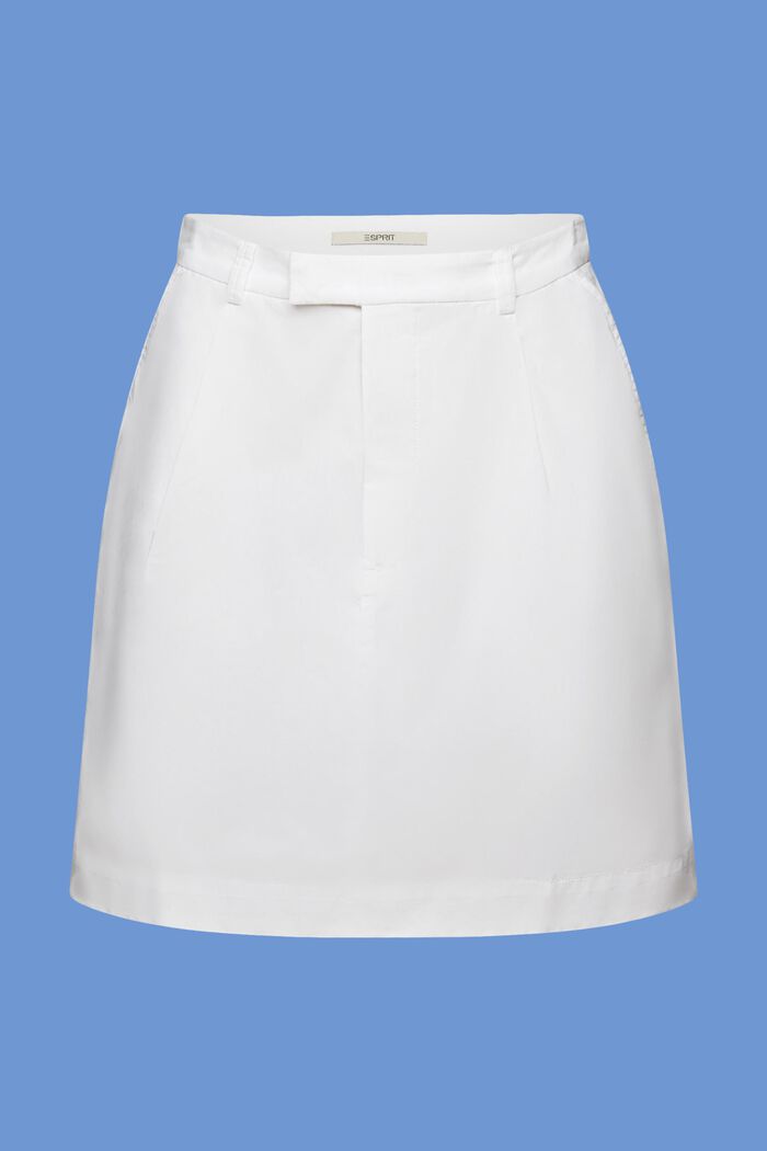 Woven mini skirt, 100% cotton, WHITE, detail image number 7