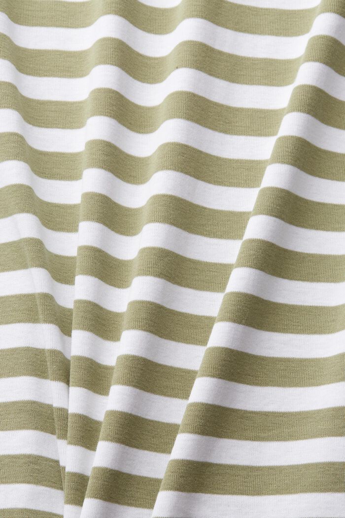 Sleeveless top with striped pattern, LIGHT KHAKI, detail image number 4